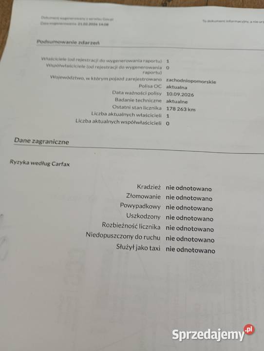 Silnik 20 109 przebieg 179 z osprzętem Rok produkcji 2005 zachodniopomorskie Szczecinek