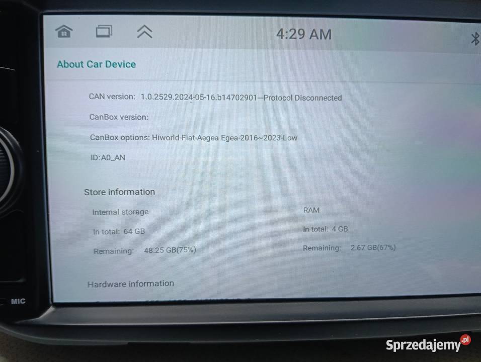 Radio android nawigacja GPS fiat Tipo 2015 Drążdżewo Nowe sprzedam
