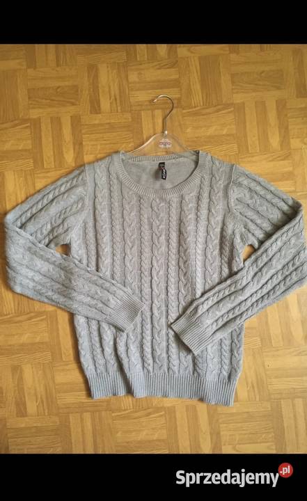 Sweterek Sweter z warkoczowym splotem YORKER na Wkładane przez głowę Leszno