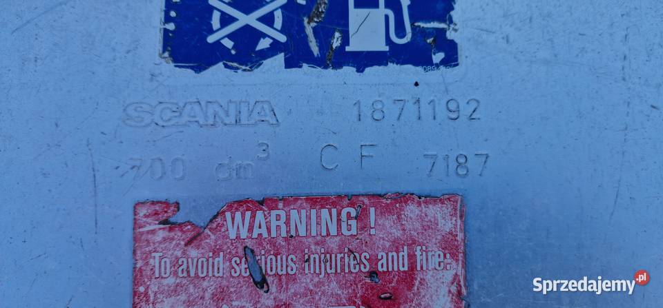 SCANIA ZBIORNIK PALIWA 700L LITRÓW 1871192 Bieleń