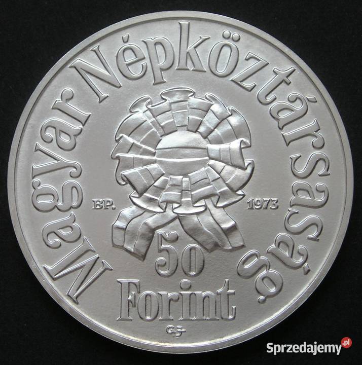 Węgry 50 forintów 1973 SREBRO Petofi Sandor stan Łódź