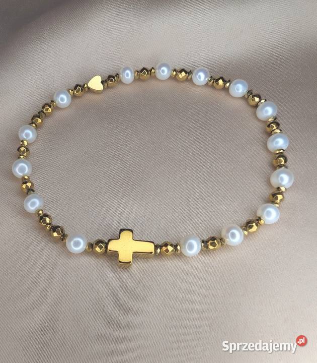 Bransoletka różaniec kamienie perły naturalne Zegarki i Biżuteria Wrocław sprzedam