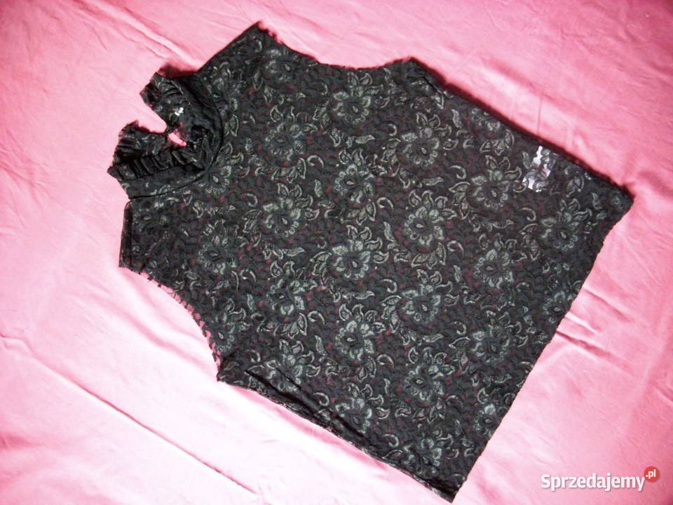 Top Shop Koronkowa czarna bluzka 38 40 Nowy Sącz