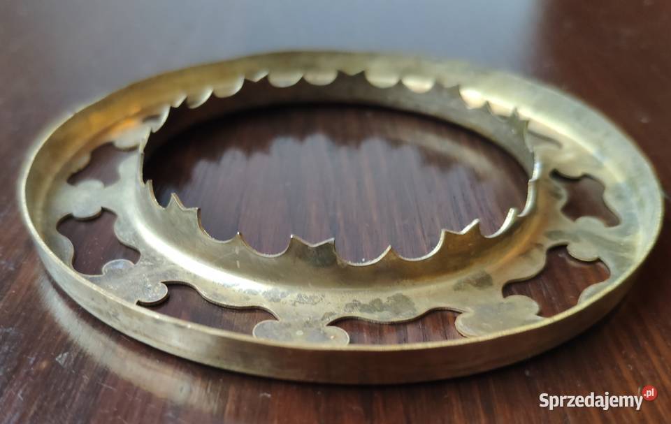 Mosiężna galeryjka do lampy naftowej Kraków