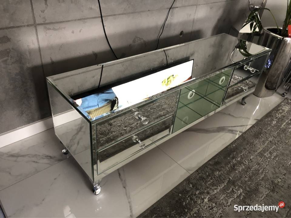 Komoda lustrzana RTV glamour z lustra noga Kępno