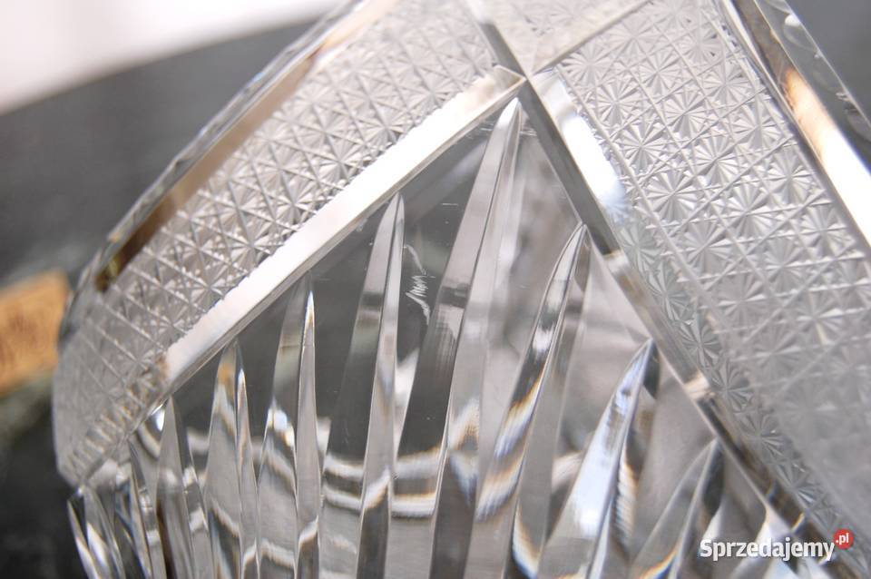 Miska kryształowa koszyk kryształ szlifowany PRL Lublin