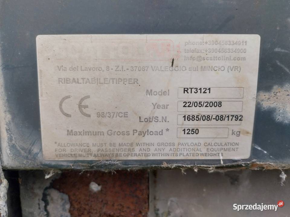 3 stronny kiper paka zabudowa wywrot na busa Pozostałe Borek Wielkopolski