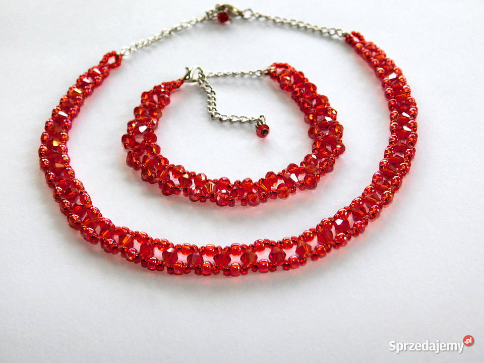 Naszyjnik czoker bransoletka kryształki