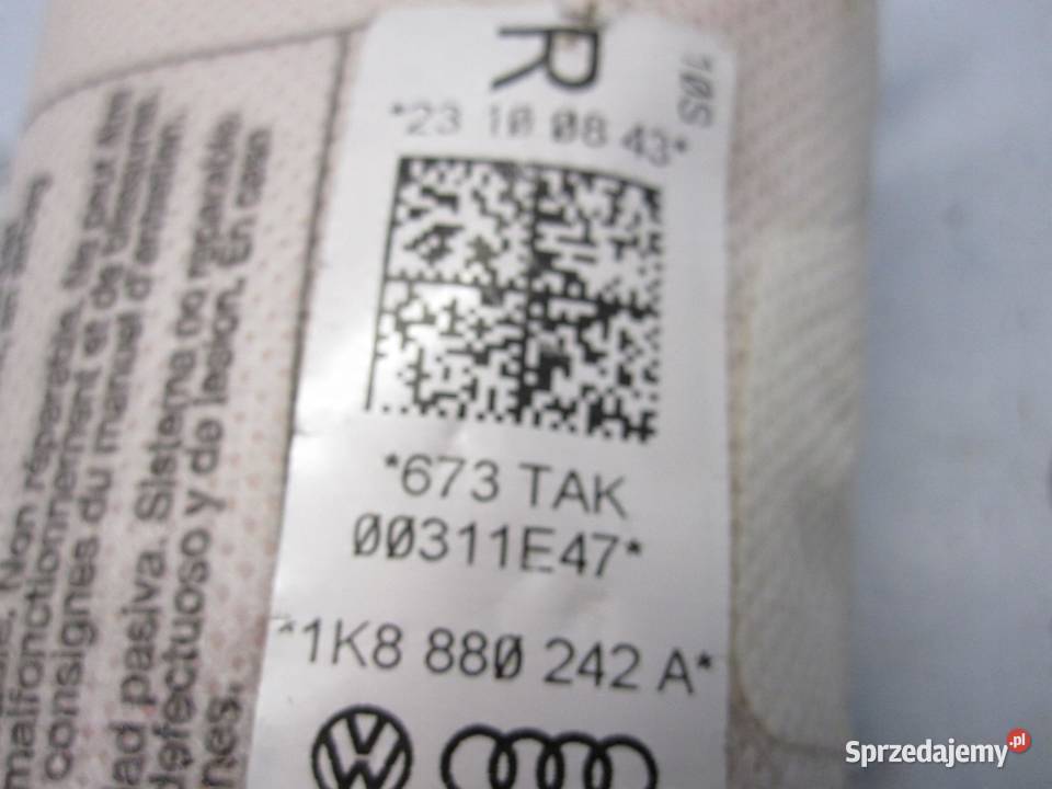 VW PASSAT CC 08r AIRBAG poduszka fotela prawa