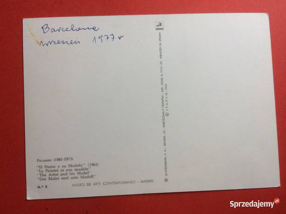 520 Widokówka Barcelona Picasso zachodniopomorskie Szczecin