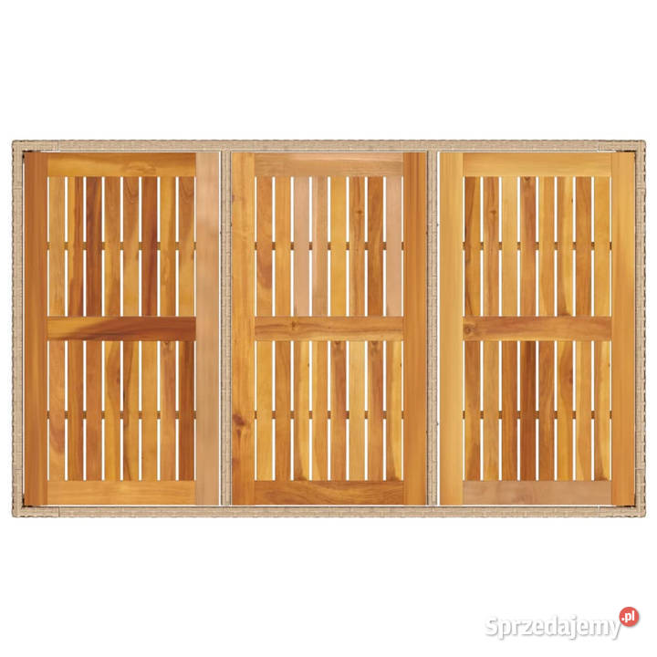 Stół ogrodowy beżowy 150x90x75 rattan PE i Stoły i stoliki ogrodowe Warszawa