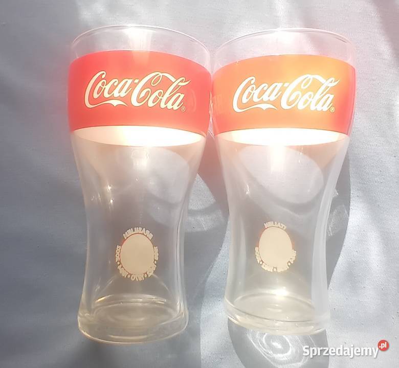 Dwie kolekcjonerskie kibicowskie szklanki Coca Koźminek