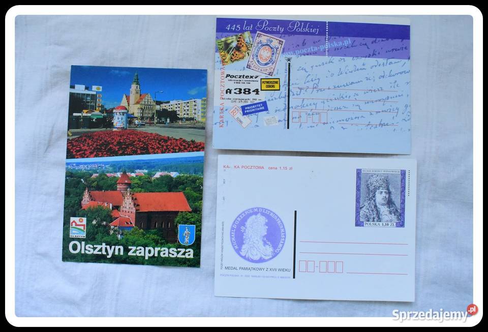 Pocztówki kartki pocztowe Olsztyn rocznicowa Płock