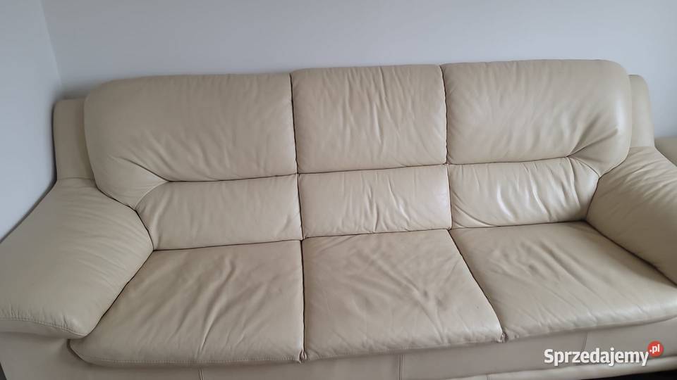 Kanapy skórzane jasne używane 900zl Kielce