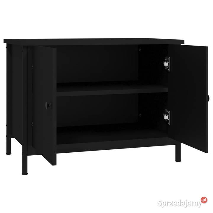 Szafka TV z drzwiczkami czarna 60x35x45 WM826295 mazowieckie Warszawa