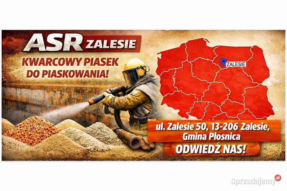 Piasek do piaskowania Suchy warmińsko-mazurskie Działdowo sprzedam