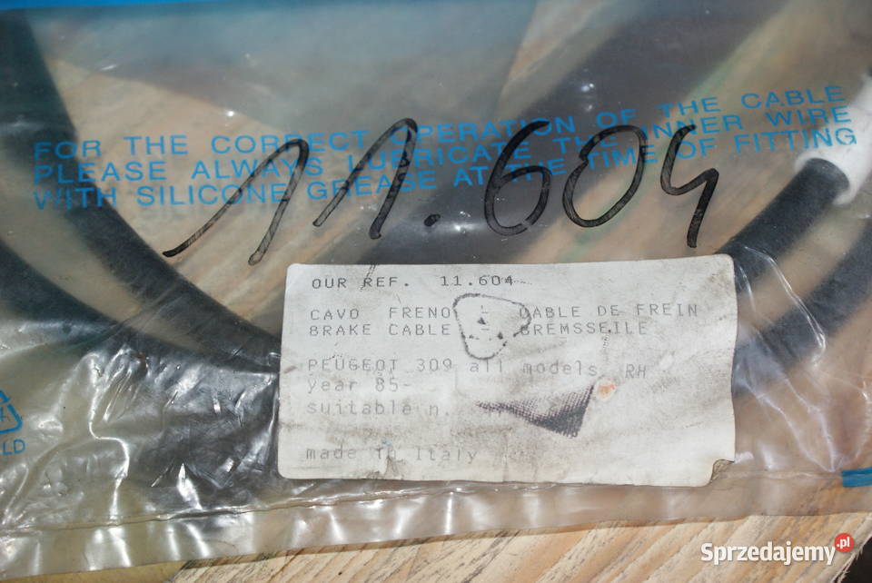 LINKA HAMULCA RĘCZNEGO PEUGEOT 309 8593 PRAWY Białobrzegi sprzedam
