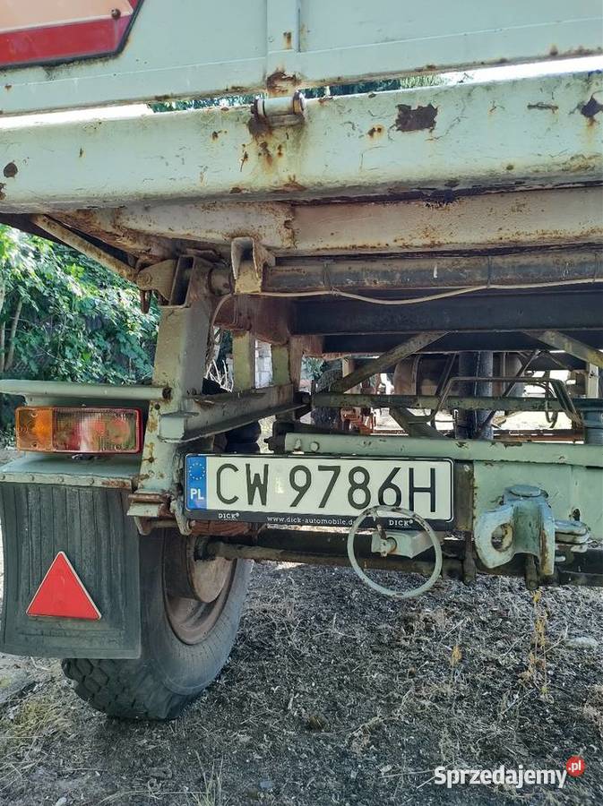 Przyczepa Autosan D 47A produkcji 1975 Rolnictwo Nasiegniewo