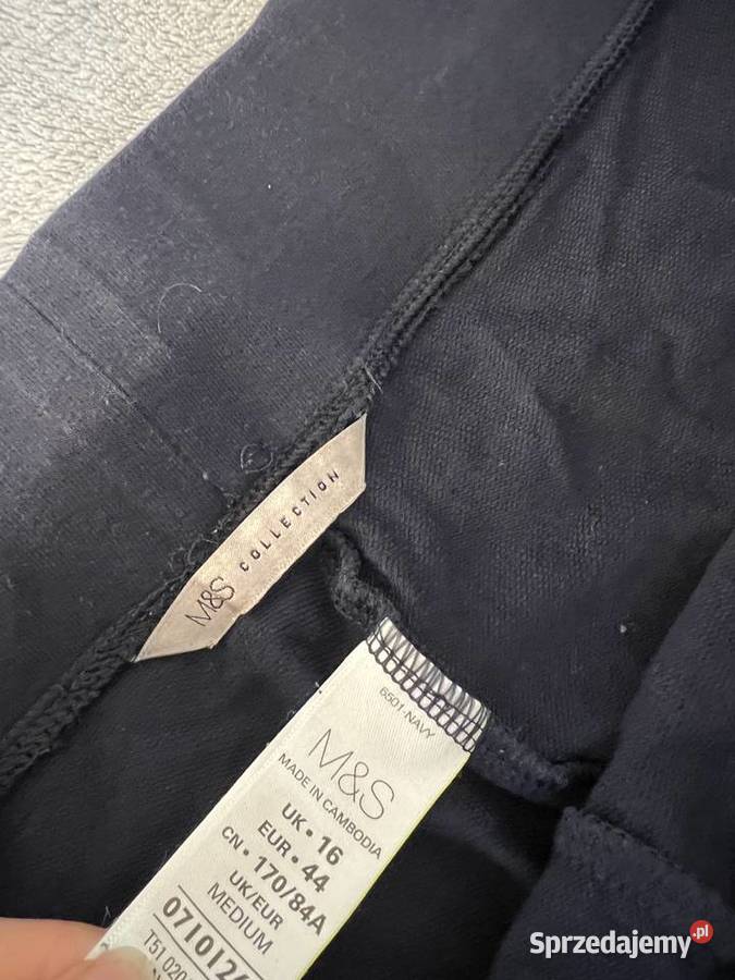 Spodnie dresowe do kostek granatowe czarne MS Jasło