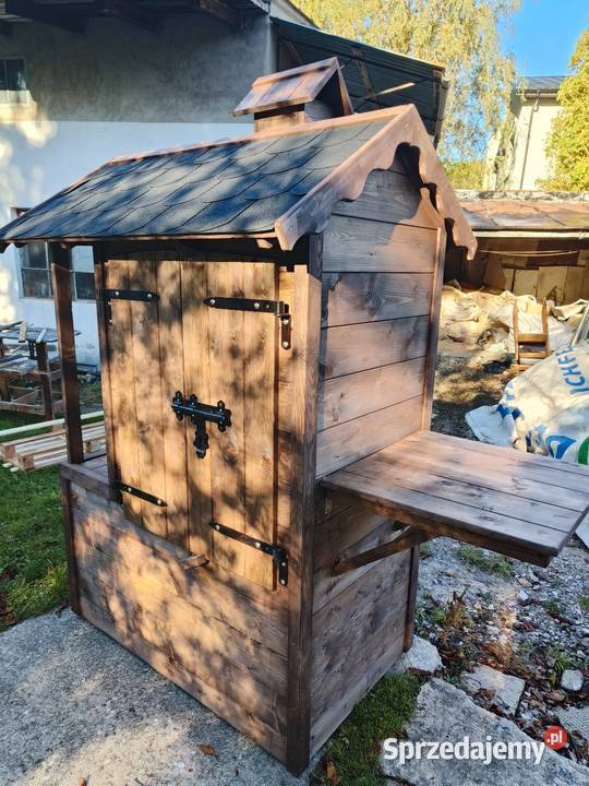 Wędzarnia ogrodowa drewniana podwójne ściany świętokrzyskie sprzedam
