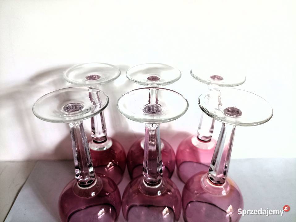Kieliszki kryształowe remery Hortensja PRL 6 Bełchatów
