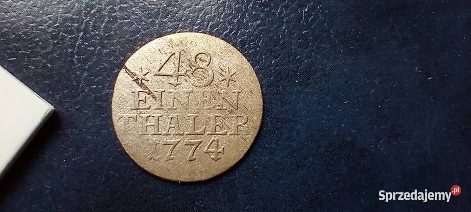 Stare monety 148 talara 1774 Niemcy srebro Lesko