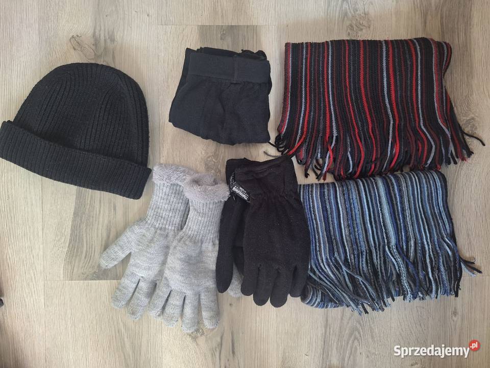 Zestaw zimowych męskich akcesoriów szaliki Rozmiar uniwersalny Katowice