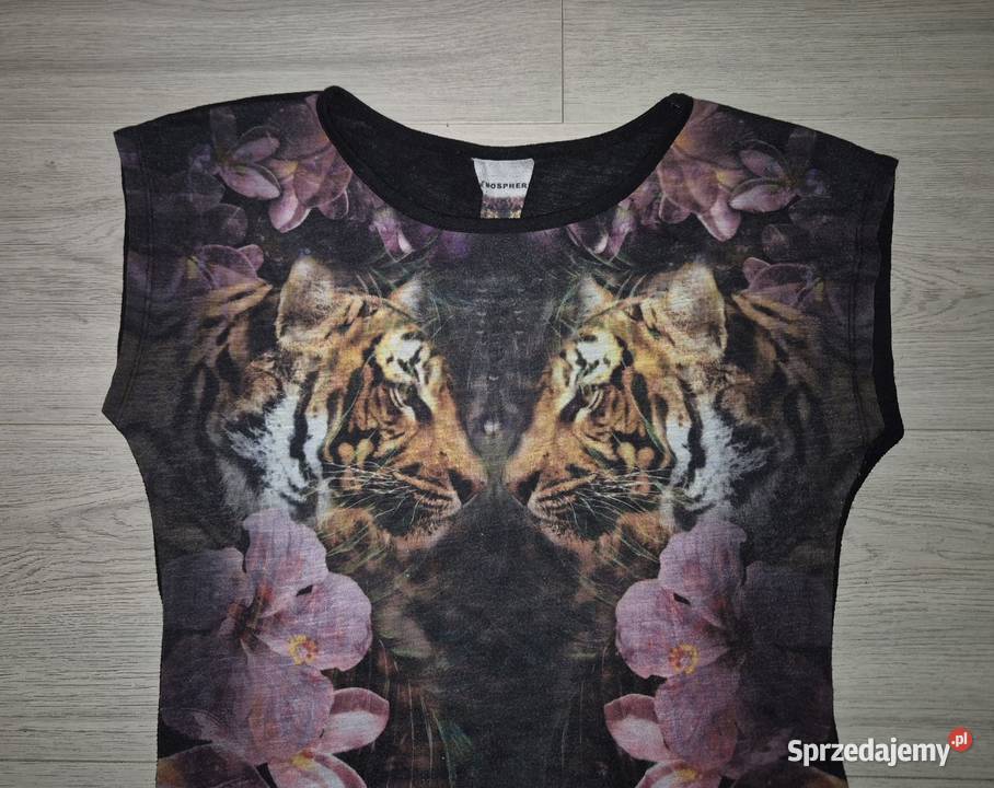 Bluzka damska krótki rękaw Tygrys Atmosphere 36S Bluzki i koszule łódzkie Łódź