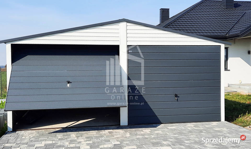 GARAŻ BLASZANY 6m x 7m dwuspad 2x Brama drzwi Wieliczka