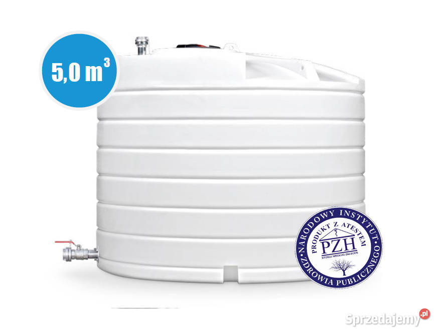 ZBIORNIK NAZIEMNY NA WODĘ PITNĄ 5000L z ATESTEM Rolnictwo