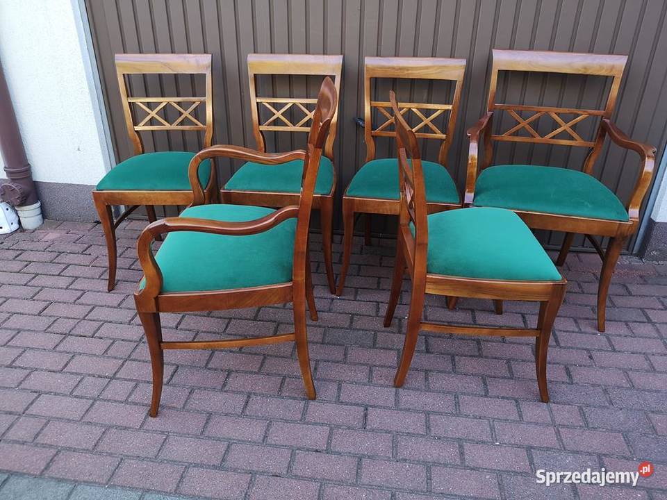 KrzesłaFotele 6 Komplet ARTDECO Biedermeier Swarzędz