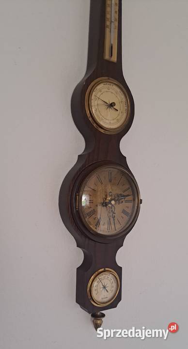 drewniana stacja pogodowa do powieszenia na brązowy sprzedam