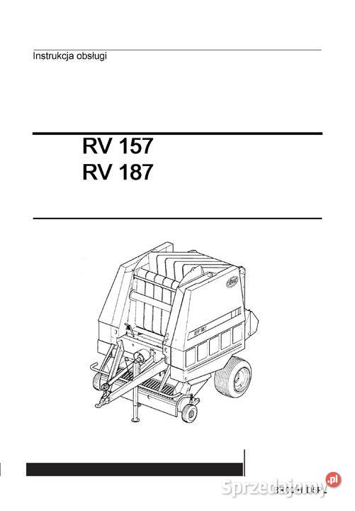 Vicon 16011901 RV 157 187 Instrukcja katalog sprzedam
