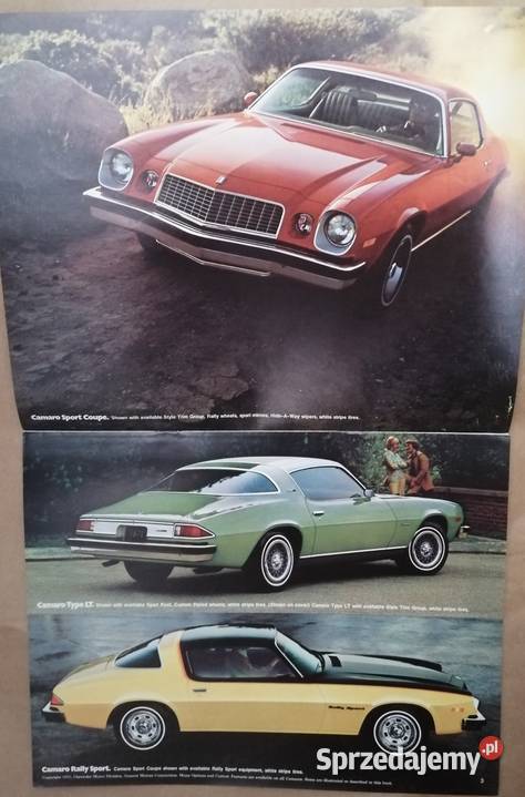 1976 Chevrolet Camaro USA prospekt folder