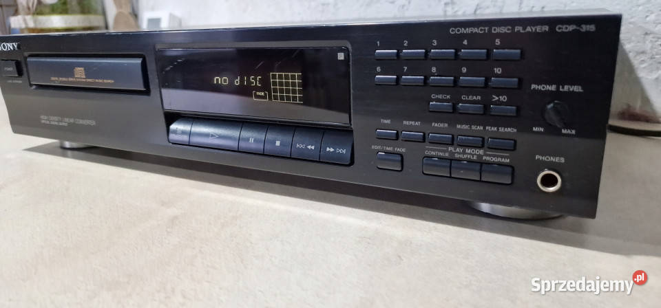 Sony odtwarzacz kompakt CD player CDP 315 CDP315 Międzychód