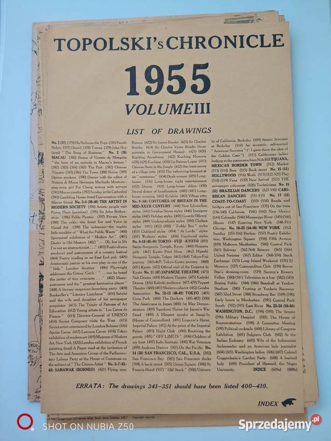 Topolskis Chronicle Vol 3 1955 numery 116 Warszawa