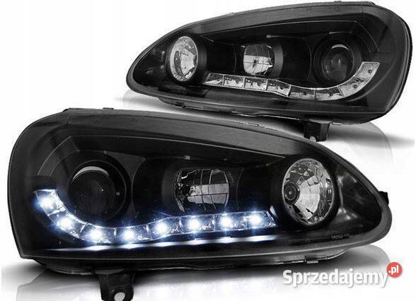 Reflektory lampy VW Golf V 5 BLACK DAYLIGHT Gdańsk