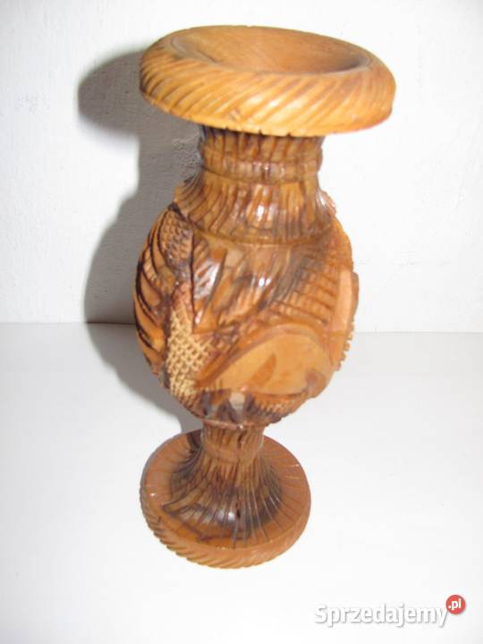 flakon z twardego drewna zdobiony hand made Dekoracje i ozdoby