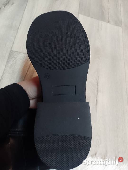 40 Czarne zdobione Kozaki oficerki biznesowe Kraków