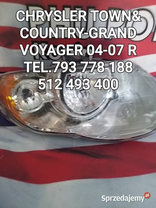 REFLEKTOR USA CHRYSLER TOWN COUNTRY 0507 R Lampy przednie Kawnice sprzedam