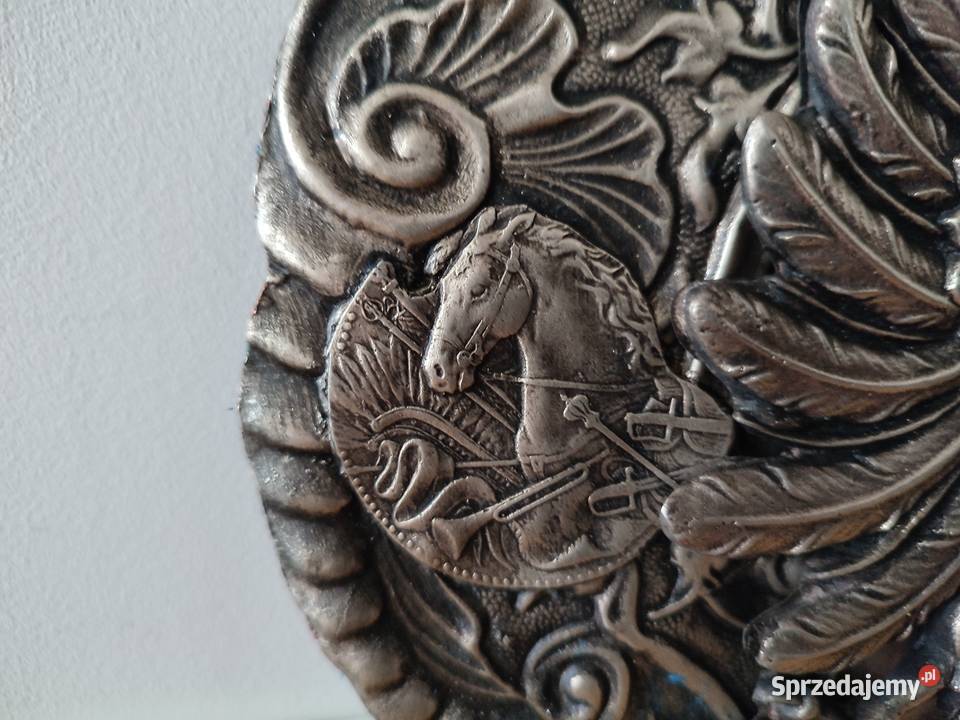 Piękny ryngraf z orłem polskim patriotyczny Łódź