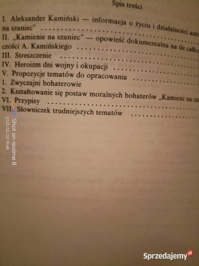 Kamienie na szaniec analizy lektury szkolne mazowieckie Warszawa