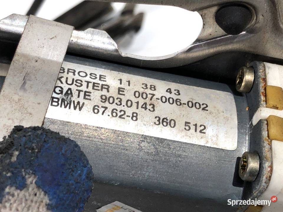 PODNOŚNIK SZYBY PRAWY PRZÓD BMW E39 8360512 Części samochodowe