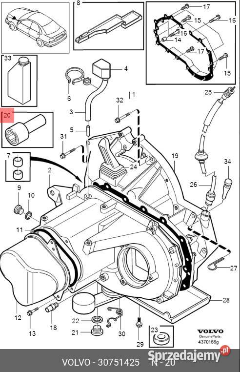 TULEJKA WAŁKA SPRZĘGŁA 47mm VOLVO V40 S40 962004 dolnośląskie Mielęcin