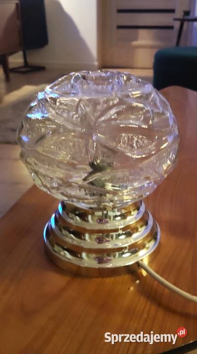 Lampa Art Deco grube szkło vintage prl Kalisz
