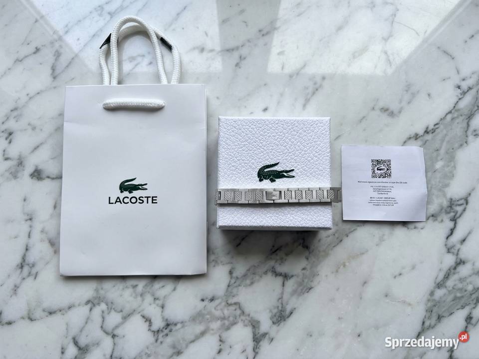 Bransoleta Lacoste stalowa z pudełkiem i kartą Uniseks Nisko sprzedam
