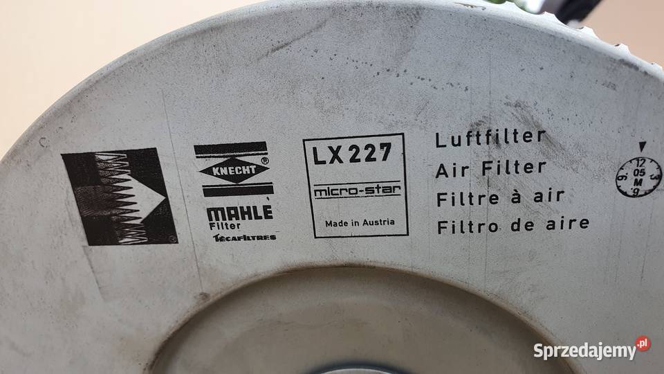 FILTR POWIETRZA WKŁAD KNECHT MAHLE LX 227 Bieleń