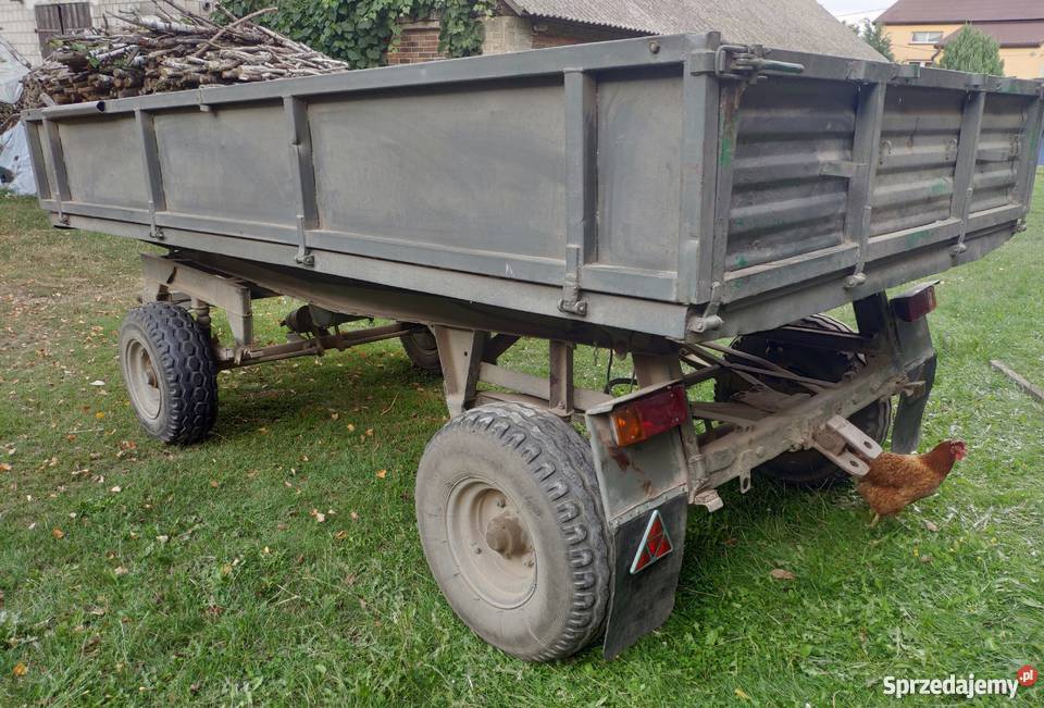Przyczepa D47 1 tłok wywrotka 3stronna ładowność Łuniew
