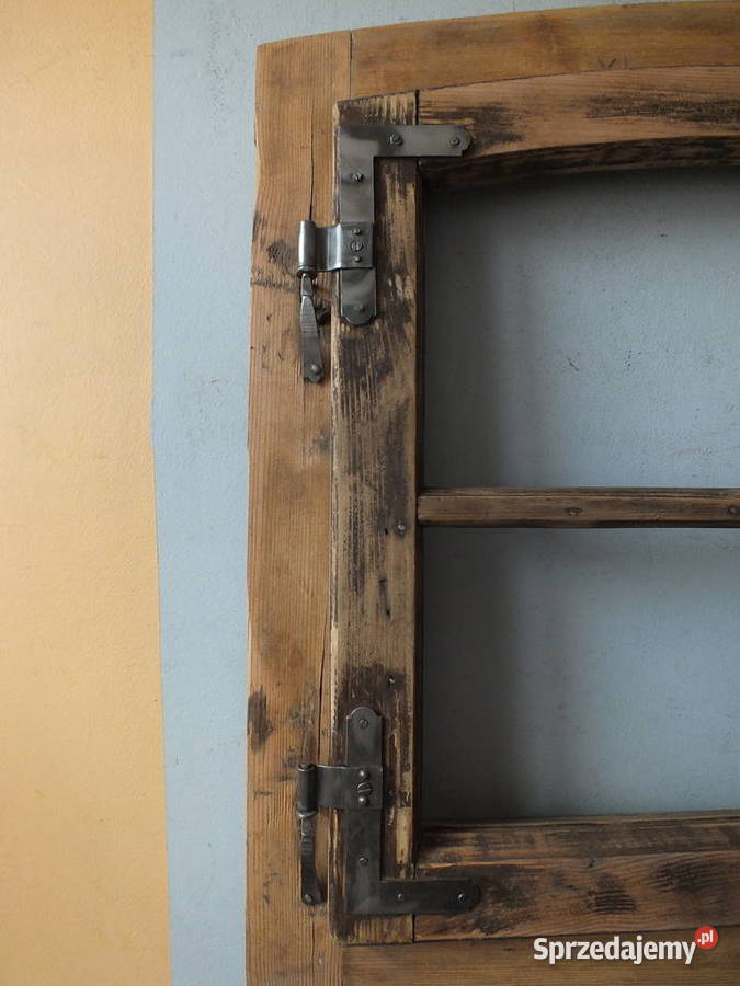 Stare okna drewniane około 1890 piękne z ramą Bielawa
