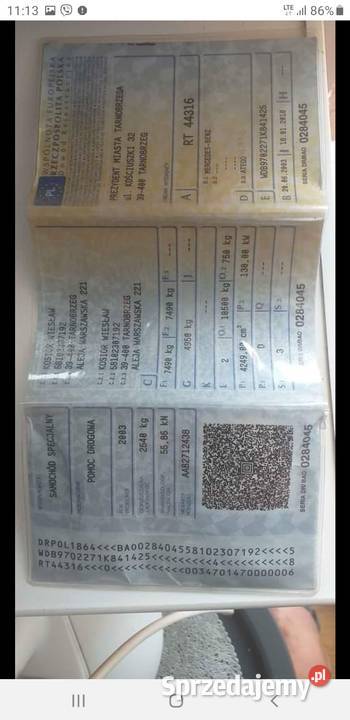 Przyczepa Konar dmc 35 t na poduszkach tandem Tarnobrzeg